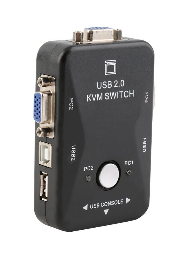NIBEMINENT 2 Ports USB 2.0 VGA/SVGA KVM Switch Box Black - Image 4