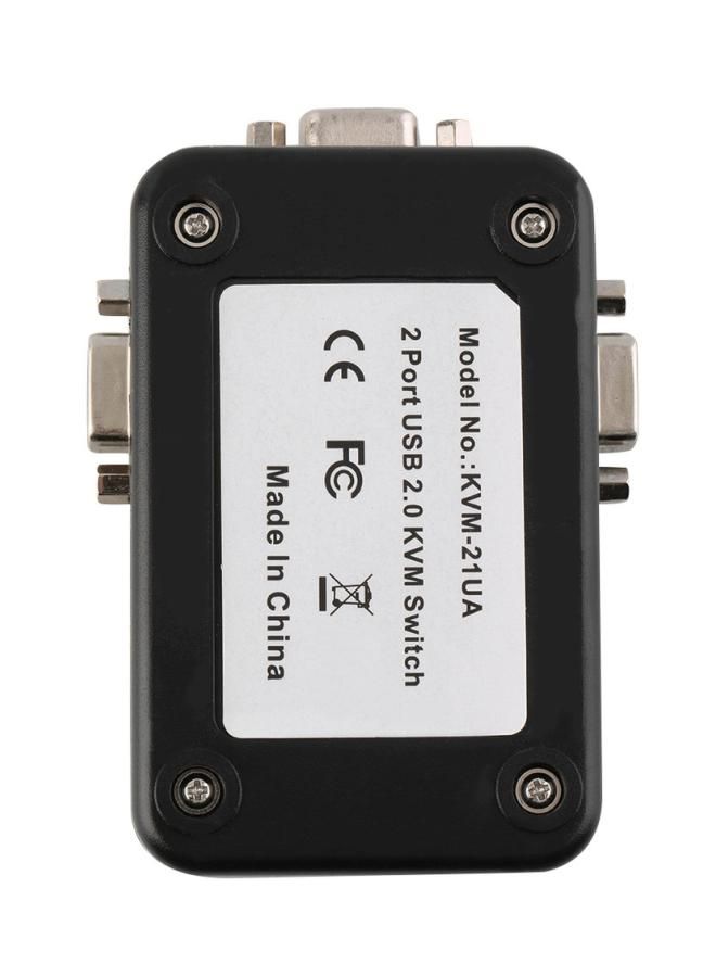 NIBEMINENT 2 Ports USB 2.0 VGA/SVGA KVM Switch Box Black - Image 2