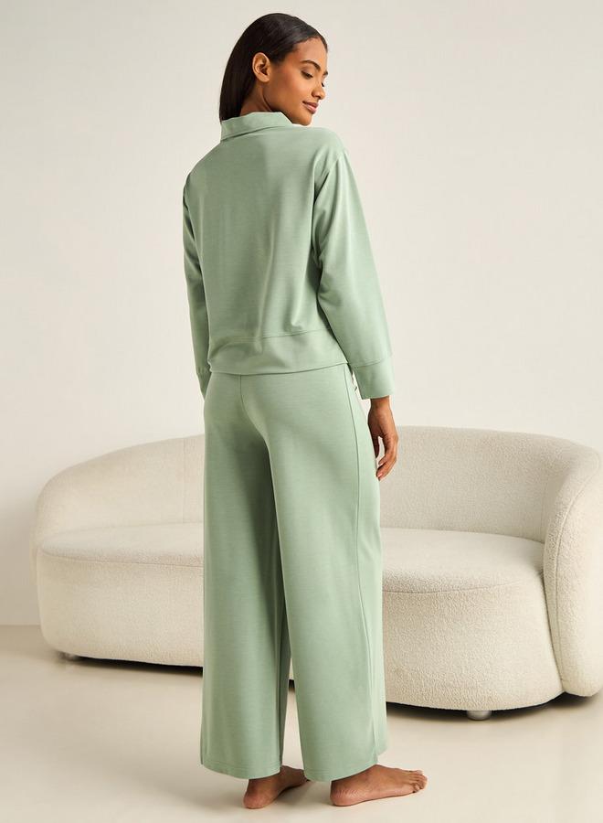 Splash FAV Pyjama Set Collared T-shirt & Trousers - Image 3