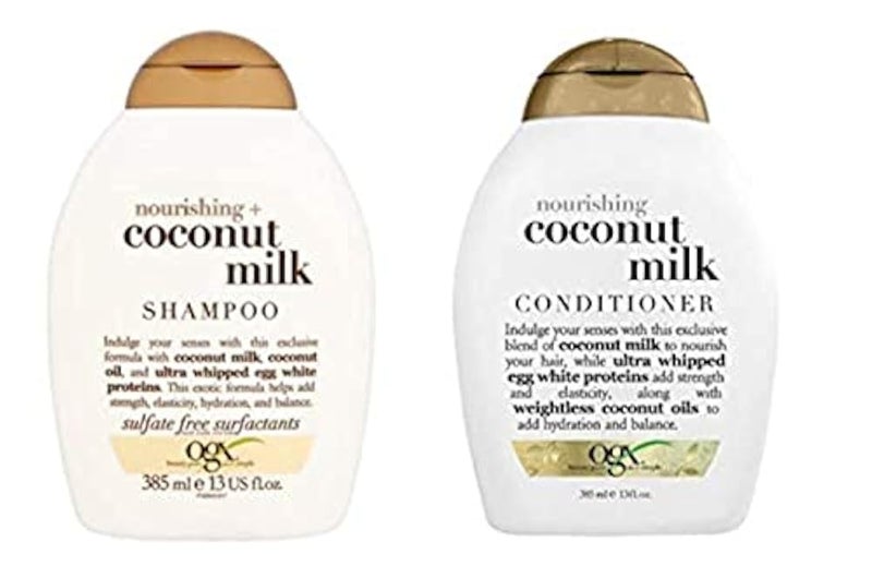 ogx® (formerly Organix) Nourishing Coconut Milk Shampoo 385 ml + Conditioner / Conditioner 385 ml - Luxurious Deep Care of Coloured Hair - Image 1