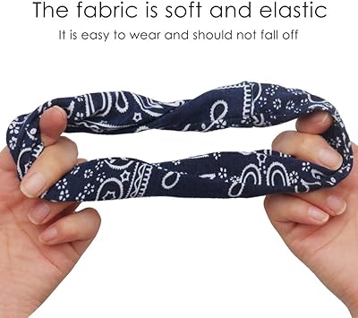 nuoshen Bandana Cloth Fabric Scrunchies Hair Elastics TiesHair Scrunchies Elastic Hair Ties Women Accessories - Image 4