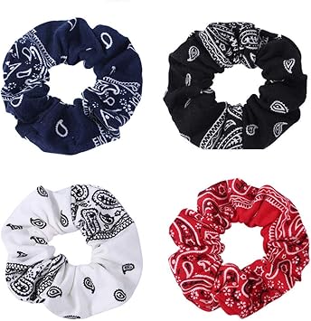 nuoshen Bandana Cloth Fabric Scrunchies Hair Elastics TiesHair Scrunchies Elastic Hair Ties Women Accessories - Image 1