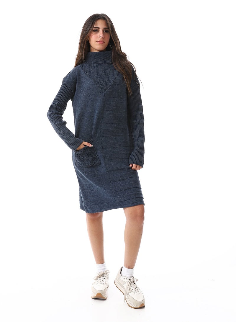 Caesar Women's High Neck Wool Mini Dress  - Image 1