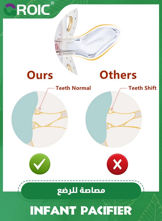 GROIC Baby Pacifier, Stylish DIY Photo Decoration Infant Bling Pacifier Clip Set for Newborn,Infant Pacifier,Baby Nipple for Infant - Image 1