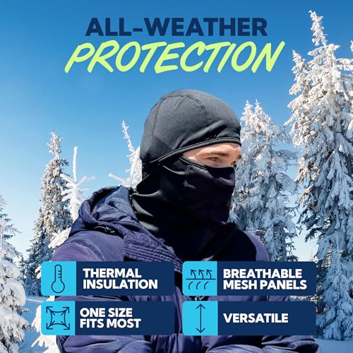 Sun Ninja Balaclava Ski Mask - Versatile Winter Face Mask for Men & Women with Neck Gaiter, Cold Weather Face Cover for Skiing, Snowboarding, Cycling, Motorcycle Riding and other Outdoor Activities - Image 2