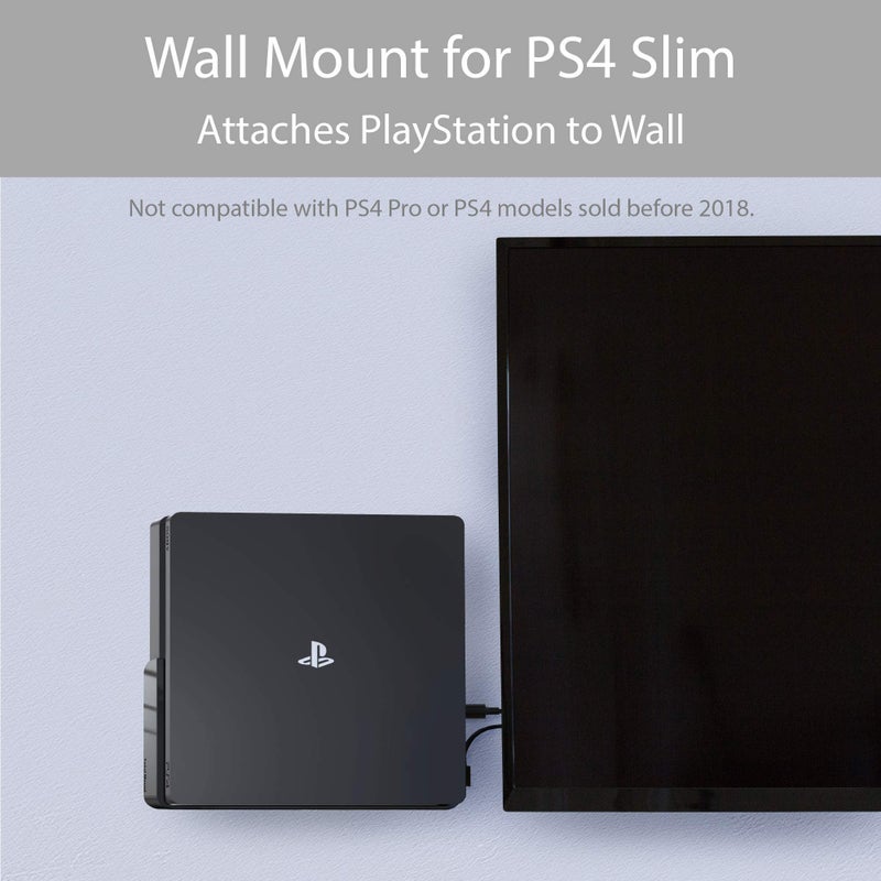 TotalMount Wall Mounting System for Sony PlayStation 4 Slim (Mounts PS4 Slim on Wall Near TV) - Image 2