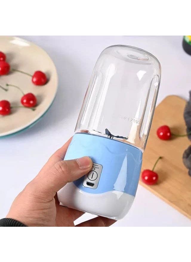 SHREEJIIH - ShreejiIH Portable Electric USB Juice Maker Juicer Bottle Blender Grinder Mixer USB Rechargeable Mini Juicer Blender for Smoothies and Shakes with 4 Blades Juicer Portable Blender USB Rechargeable - Image 1