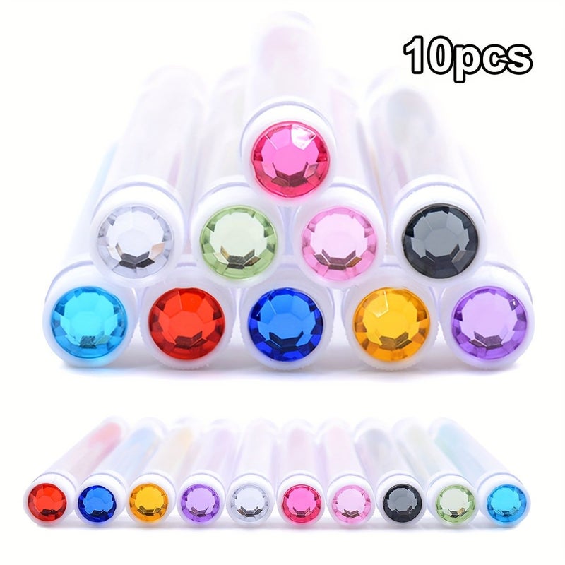 White 10pcs Reusable Eyelash Brush Tubes Lash Mascara Wands Spoolies Eyebrow Comb Applicators Case - Image 4
