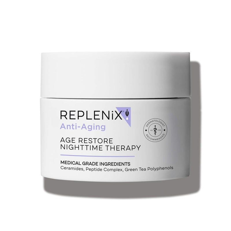 Replenix Age Restore Nighttime Therapy Face Cream AntiAging MedicalGrade Facial Moisturizer for Mature  Dry Skin 17 oz