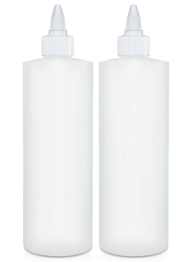 BRIGHTFROM BRIGHTFROM Condiment Squeeze Bottles, 16 OZ Empty Squirt Bottle with Twist Top Cap, Leak Proof - Great for Ketchup, Mustard, Syrup, Sauces, Dressing, Oil, Arts and Crafts, BPA FREE Plastic - 2 PACK - Image 1