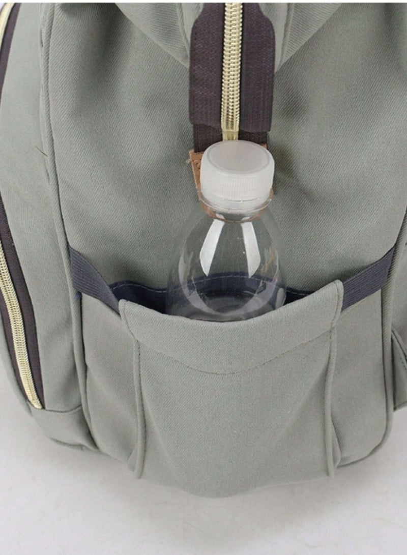 Huitich Chic & Spacious Grey Mums Baby Travel Bag - Image 4