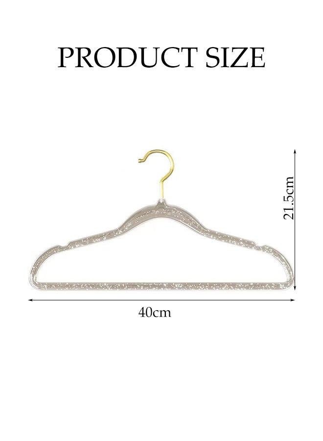DUNISO 20pcs Quality Acrylic Clothes Hangers Durable Gown Hangers with 360 Degree Swivel Gold Hook Ultra-Thin Lightweight and Space Saving Heavy Duty Clothes Hanging with Non Slip Notches for Coats, Pants， Dress Clothes  - Image 4