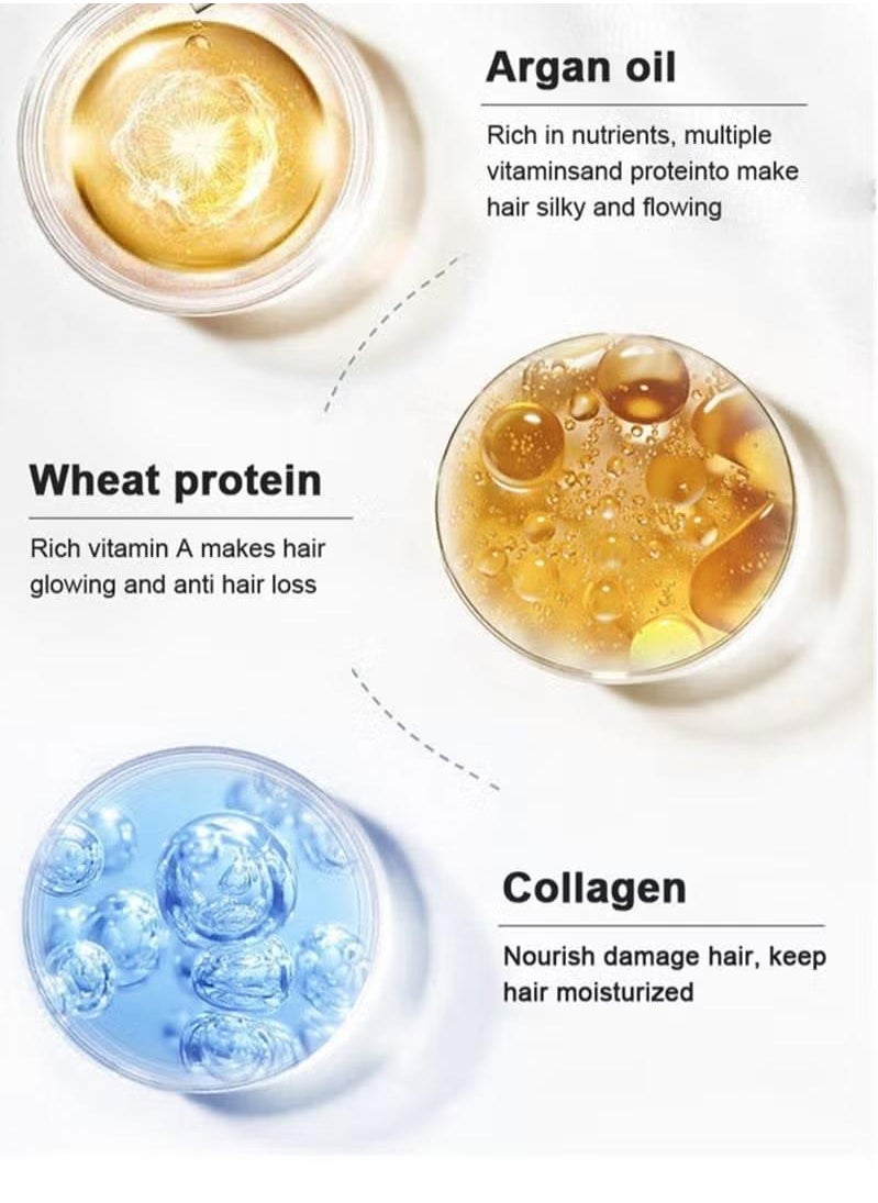 Karseell Karseell Collagen Hair Treatment Deep Repair Conditioning Argan Oil Collagen Hair Mask Essence for Dry Damaged Hair All Hair Types 16.90 oz 500ml  - Image 3