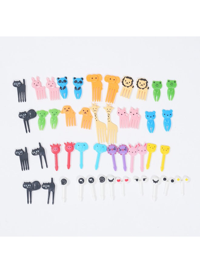 Children's Disposable Fruit Fork Cake Fork Dessert Fork Bento Fork Japanese Fork Japanese Cartoon Fork-Specifications:6pc Hat  - Image 5