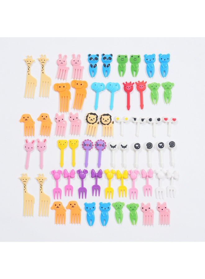 Children's Disposable Fruit Fork Cake Fork Dessert Fork Bento Fork Japanese Fork Japanese Cartoon Fork-Specifications:6pc Hat  - Image 2
