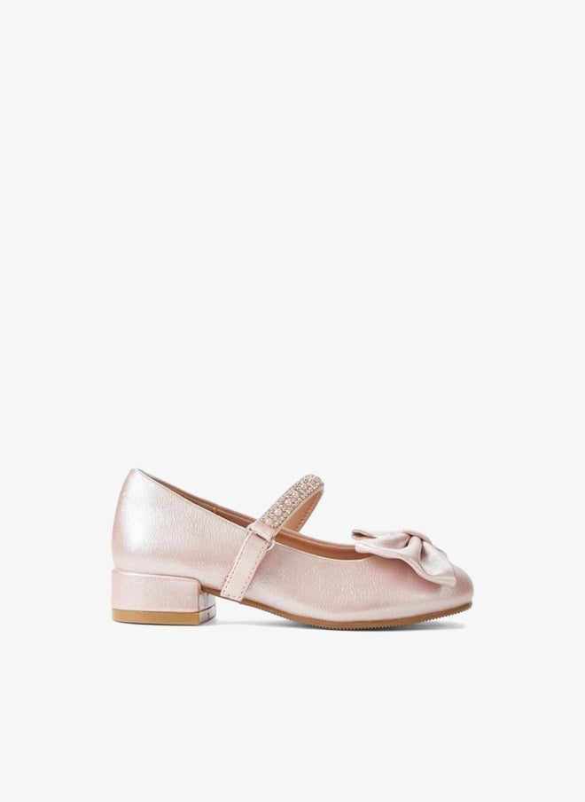 Celeste Girls Bow Embellished Mary Jane Shoes - Image 1