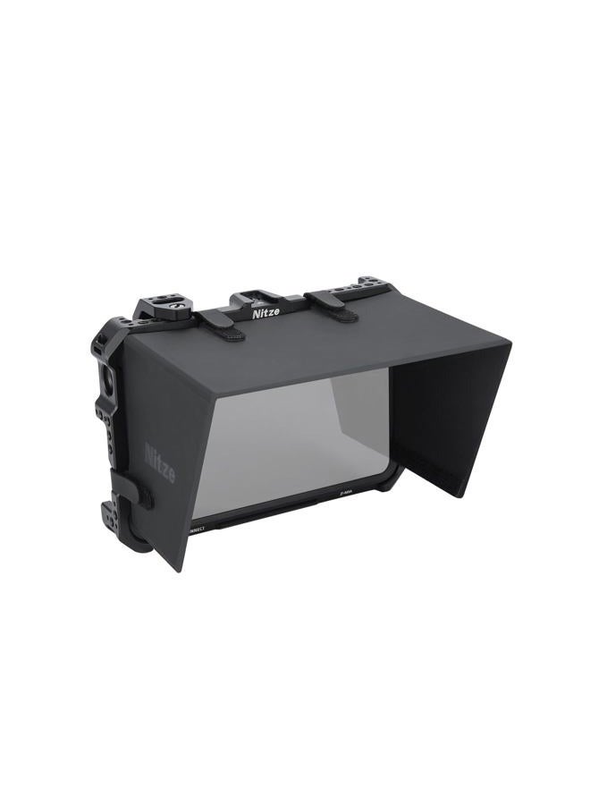 Nitze قفص لمراقب Atomos Shogun / Shogun Ultra / Shogun Connect مع لوحة تثبيت وظل شمس - JT-A03C - Image 1