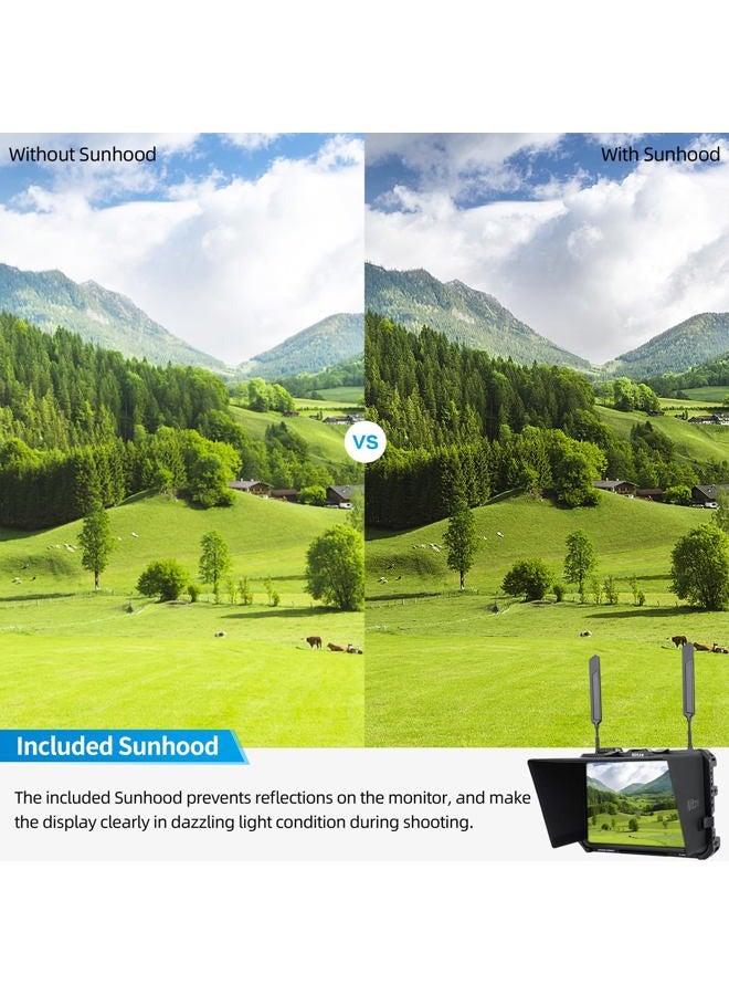 Nitze قفص لمراقب Atomos Shogun / Shogun Ultra / Shogun Connect مع لوحة تثبيت وظل شمس - JT-A03C - Image 5