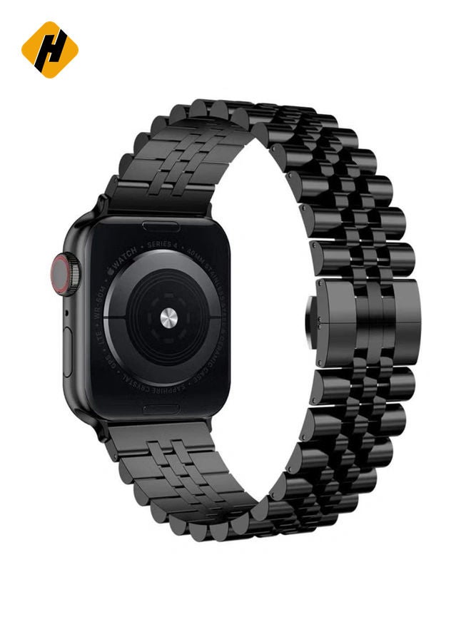 HuHa Replacement Band Compatible with Apple Watch 45mm / 44mm / 42mm, Stainless Steel Solid Strap Metal Bracelet for Apple Watch Series 7 6 5 4 3 2 SE  - Image 2