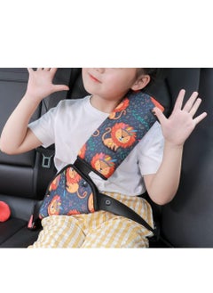 Bukela Car Seat Belt Adjuster Seat Belt Pad Cover for Baby Child Neck Safety Shoulder Positioner Shoulder Pad Kit Neck Support Headrest Seatbelt Pillow Cover & Seatbelt Adjuster for Child, Set of 2  - Image 1