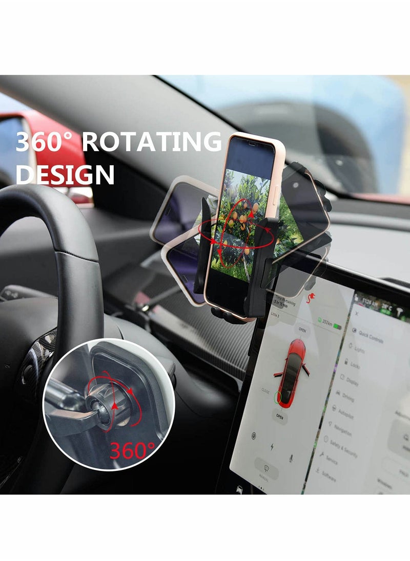 Captaintech Phone Mount for Tesla Model Y Model 3 Fits 5.5 to 7 Inch Smartphones  - Image 5