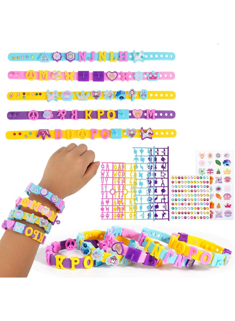 SYOSI Friendship Bracelet Making Kit, DIY Jewelry Craft Kit for Girls, Creative Sticker Bracelet Art Set, Complete Supplies for Birthday Party Favors, Gifts for Kids Ages 5, 6, 7, 8-12 Years Old - Image 1