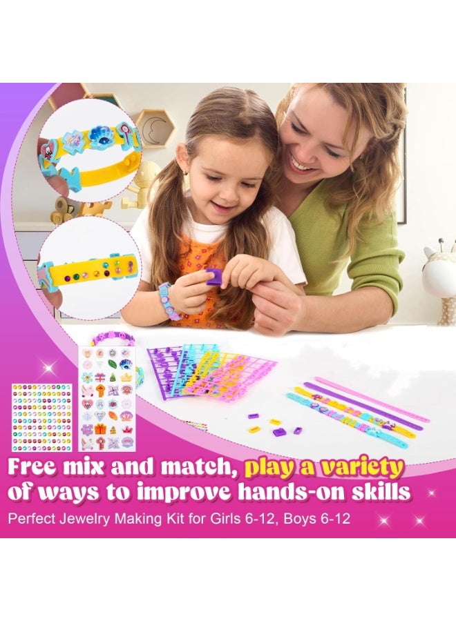 SYOSI Friendship Bracelet Making Kit, DIY Jewelry Craft Kit for Girls, Creative Sticker Bracelet Art Set, Complete Supplies for Birthday Party Favors, Gifts for Kids Ages 5, 6, 7, 8-12 Years Old - Image 4