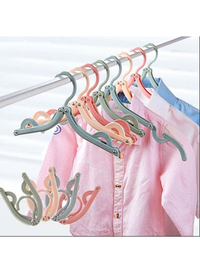 10pcs Portable Clothes Hangers Multi-function Folding Plastic Clothes Hangers - Image 1