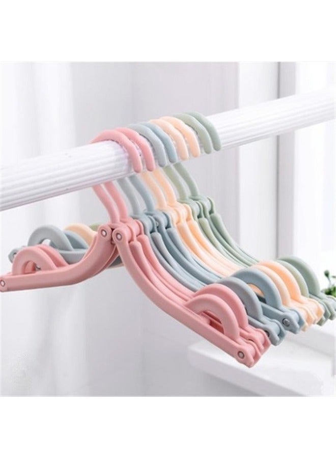 10pcs Portable Clothes Hangers Multi-function Folding Plastic Clothes Hangers - Image 4