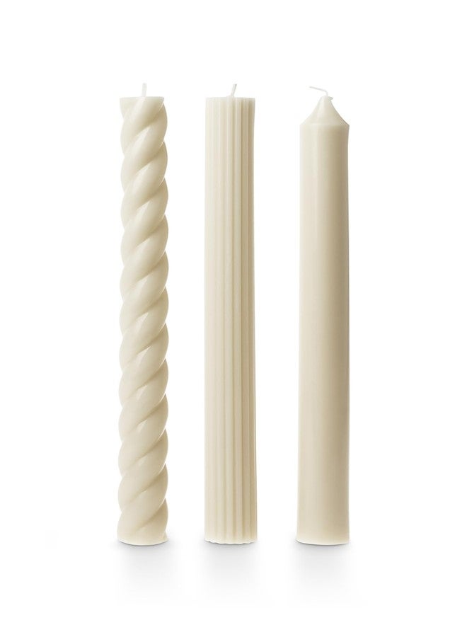 Illume Beautifully Done Unscented Assorted Candle Tapers 3-Pack, Driftwood - Image 3
