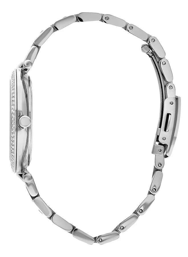 بيفرلي هيلز بولو كلوب Beverly Hills Polo Club Women's VX51 Movement Watch, Analog Display and Metal Strap - BP3183C.330, Silver