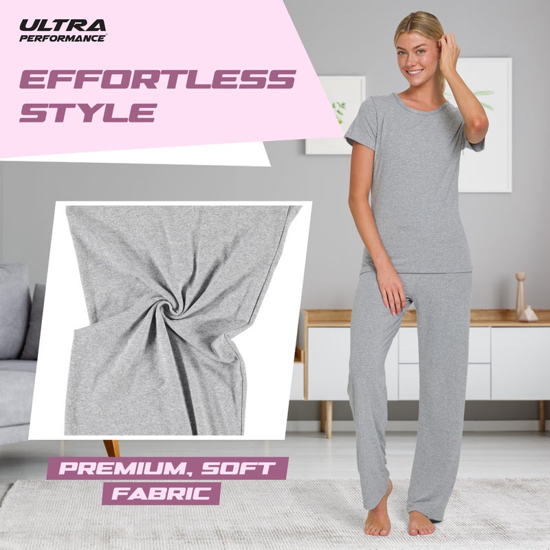 Ultra Performance 2 Pack Womens PJ Pajama Sets PJâ€™s Pajamas Pants Set's Ladies Soft Lounge Pjs Pajamaâ€™s For Women Set - Image 4