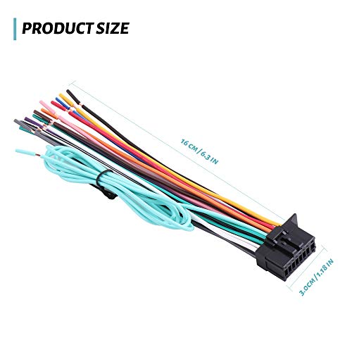 BASIKER Fit for Pioneer Premier Car Stereo Power Speaker Wire Harness Aftermarket Radio DVD Nav - Image 4