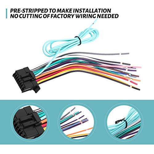 BASIKER Fit for Pioneer Premier Car Stereo Power Speaker Wire Harness Aftermarket Radio DVD Nav - Image 2