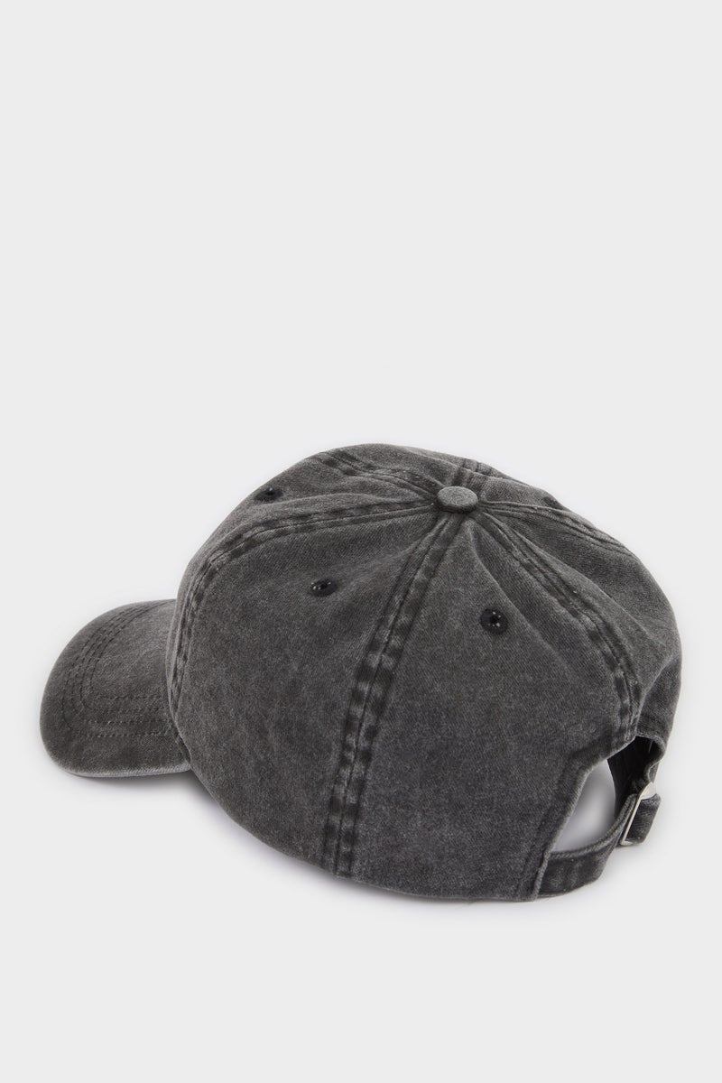 DeFacto Grey Man Boy Embroidered Denim Cap Casual - Image 4