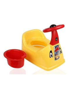 Nabhya Toilet Trainer Baby Potty Seat Ferrari Car Designed With Removable Bowl & Closing Lid Potty Seat (Yellow)  - Image 2