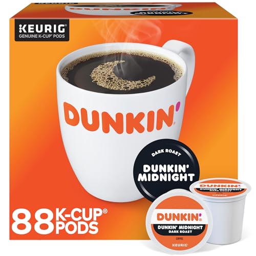 Dunkin Donuts Dunkin' Single-Serve Coffee K-Cup®, Dark Roast, Carton of 4 Boxes of 22 - Image 1