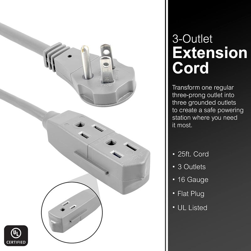GE 43025 Extension Cord, with Right Angle Plug - Image 2