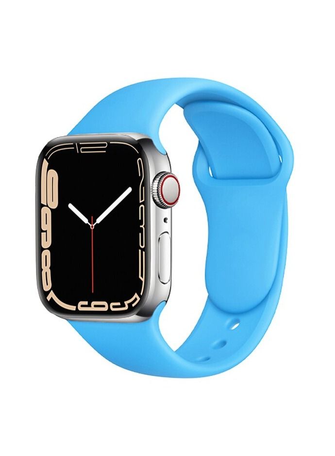 Apple Watch Band 41mm 40mm 38mm Soft Silicone Sport Band Replacement Wrist Strap Compatible for iWatch Apple Watch Series 7/SE/6/5/4/3/2/1 (41mm/40mm/38mm) - Image 1