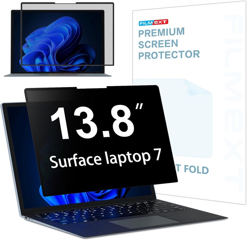 FILMEXT واقي خصوصية لـ Microsoft Surface Laptop 13.8 بوصة الجيل السابع موديل 2036/2107، فلتر مضاد للتجسس ومضاد للوهج (لواقي شاشة خصوصية لـ Surface Laptop الجيل السابع 13.8 بوصة 2024) - Image 1