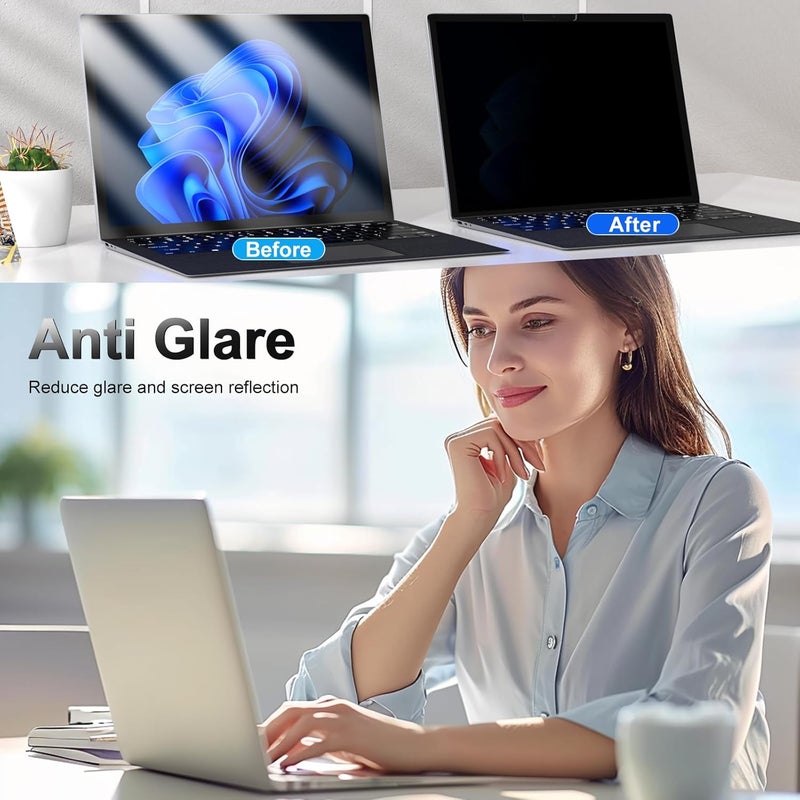FILMEXT واقي خصوصية لـ Microsoft Surface Laptop 13.8 بوصة الجيل السابع موديل 2036/2107، فلتر مضاد للتجسس ومضاد للوهج (لواقي شاشة خصوصية لـ Surface Laptop الجيل السابع 13.8 بوصة 2024) - Image 5