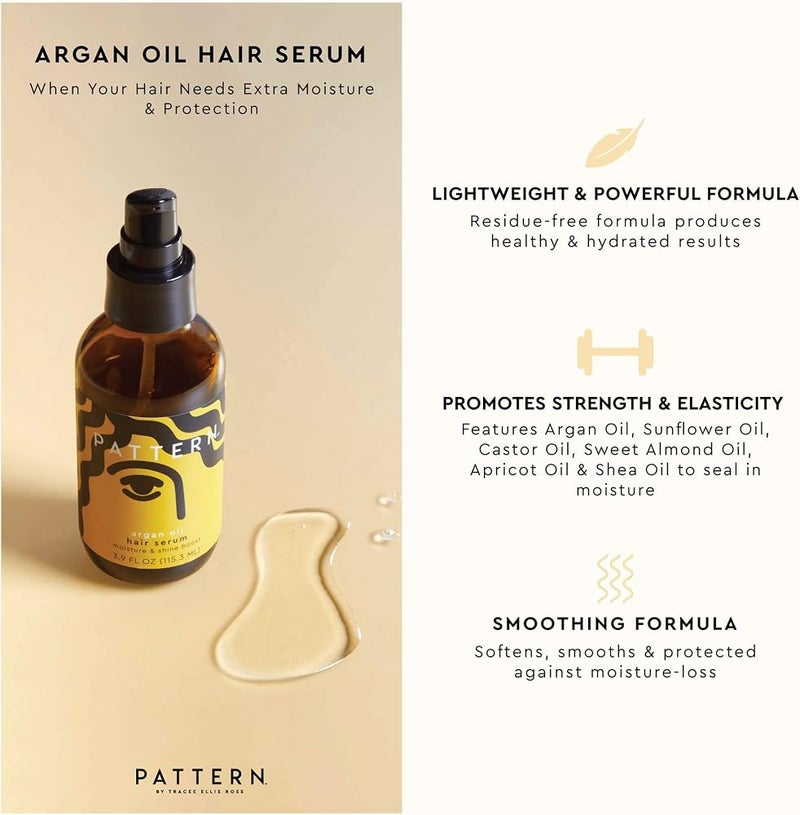 Pattern Argan Oil Hair Serum 3.9 Fl. Oz! Argan Oil Hair Treatment! Soft, Smooth & Protected Curlies, Coilies & Tight Textures! - Image 1