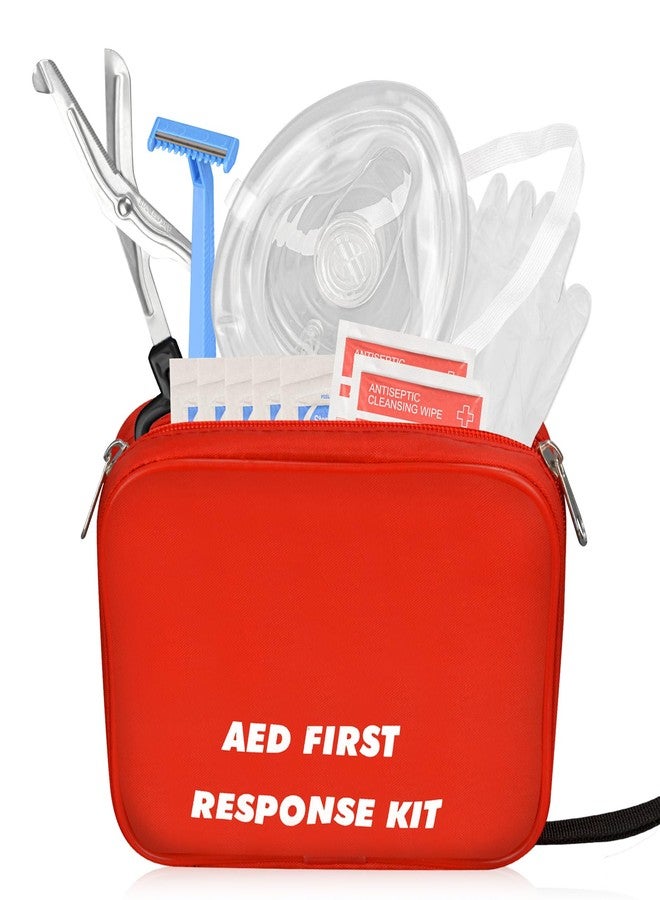 Skillssist AED First Kit with CPR, Gloves, Razor, Scissors, Gauze Pads, and Cleansing Wipes for AED Training - Image 1