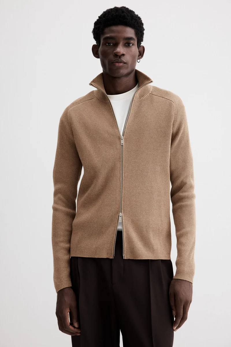 H&M  Slim Fit Zip-through cardigan for Men | Best Price UAE