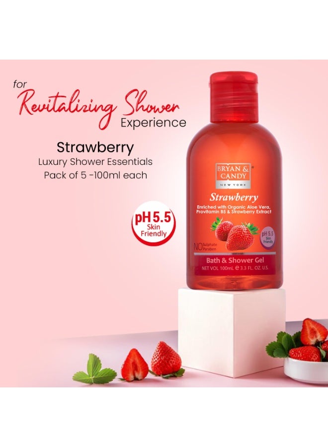 Bryan & Candy Shower Gel with Aloe Vera. Gentle, Moisturizing Body Wash for Soft, Supple Skin (Strawberry Shower Gel, 100ml) - Image 2