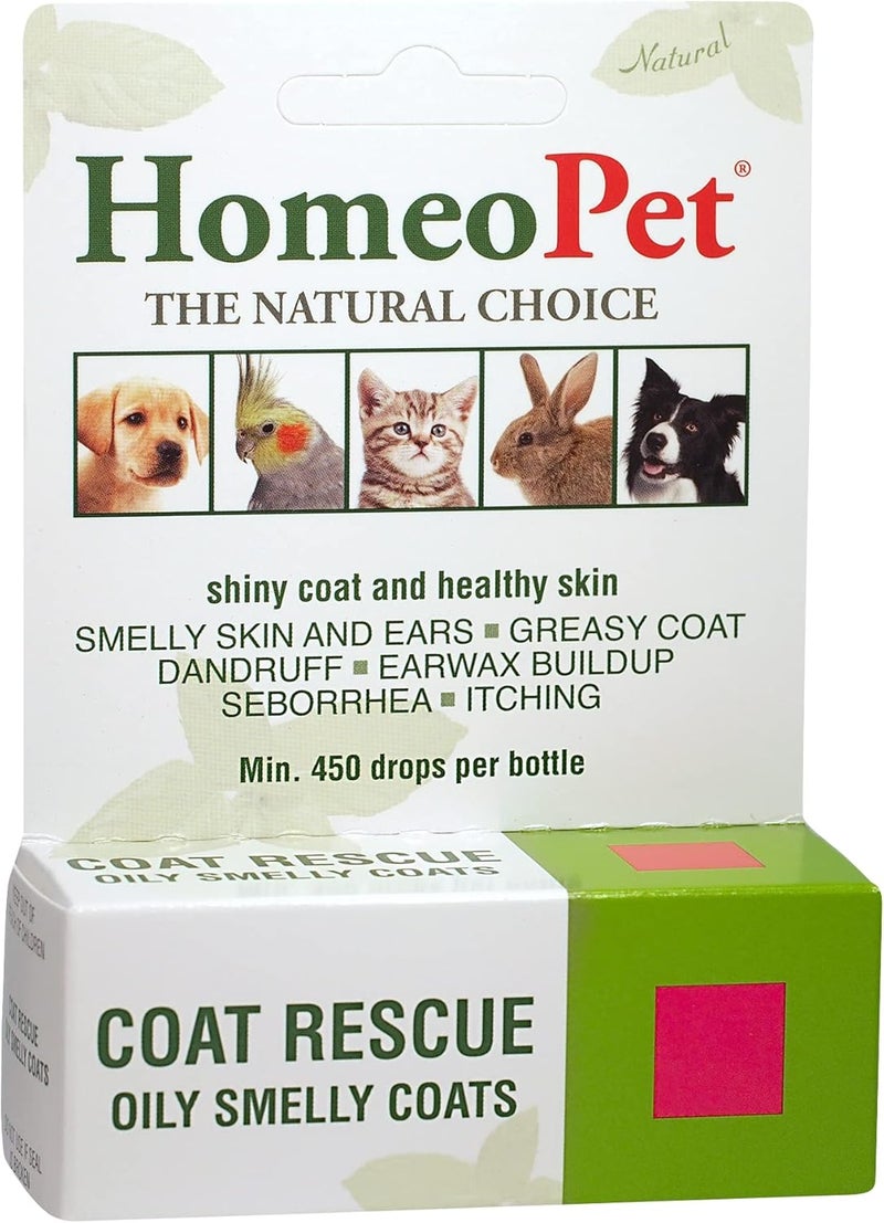 HomeoPet Coat Rescue Skin and Coat Support for Pets 15 Milliliters - Image 1