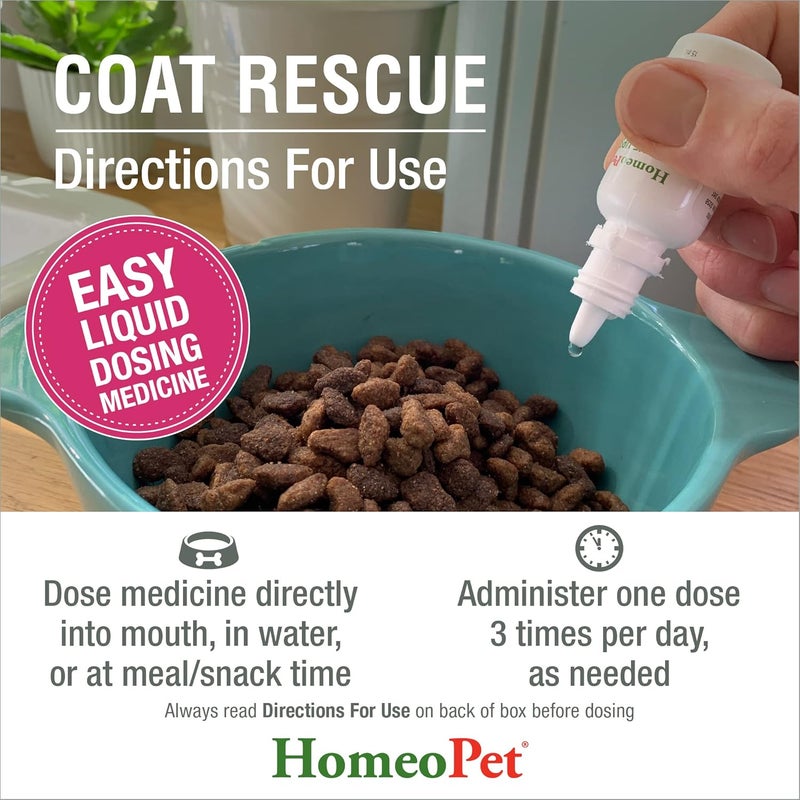 HomeoPet Coat Rescue Skin and Coat Support for Pets 15 Milliliters - Image 5