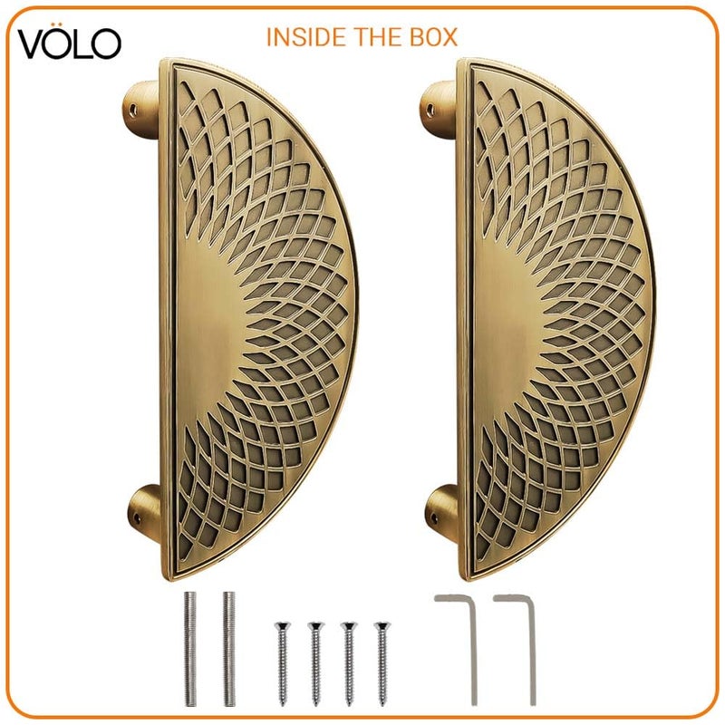 VOLO Main Door HandleDoor Handles for Main DoorGlass Door HandlePull Handles for HomeOfficeHotels Pack of 1 Set 160 MM Antique BrassModel620 - Image 4
