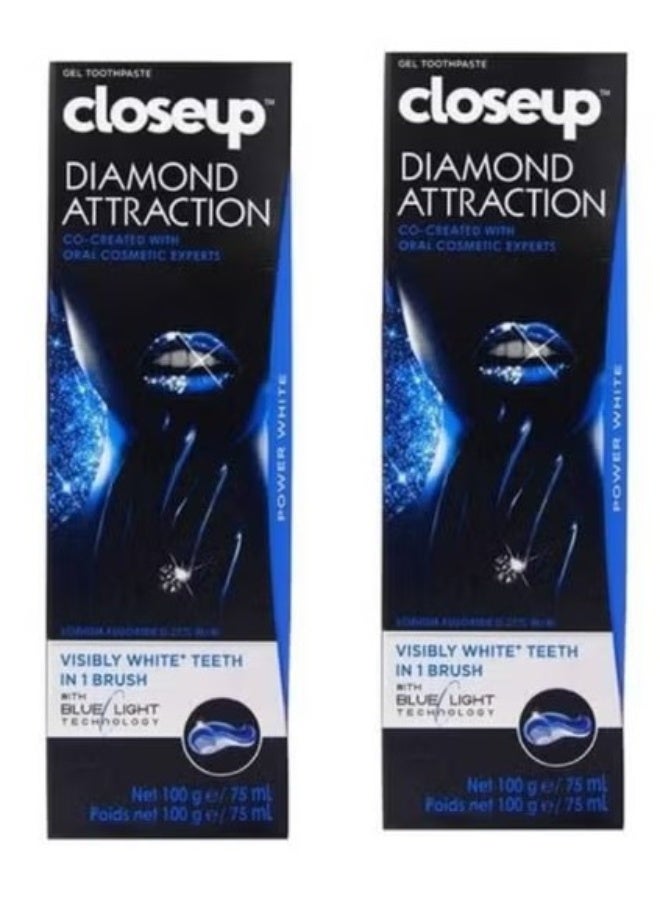 2pcsDiamond Attraction Gel Toothpaste 100 g