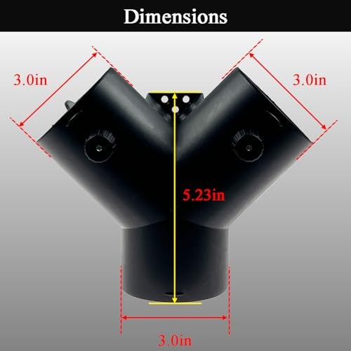 LLANNDER 75mm Y Type Air Heater Valve Diesel Engine Heaters Parking Heater Accessories Diesel Air Heater Hose Pipe Ducting Connector Parts 3 Way Fit for Webasto Eberspaecher Propex - Image 4